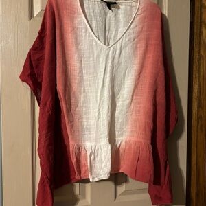 Lane Bryant Elegant Ombre V-Neck Top